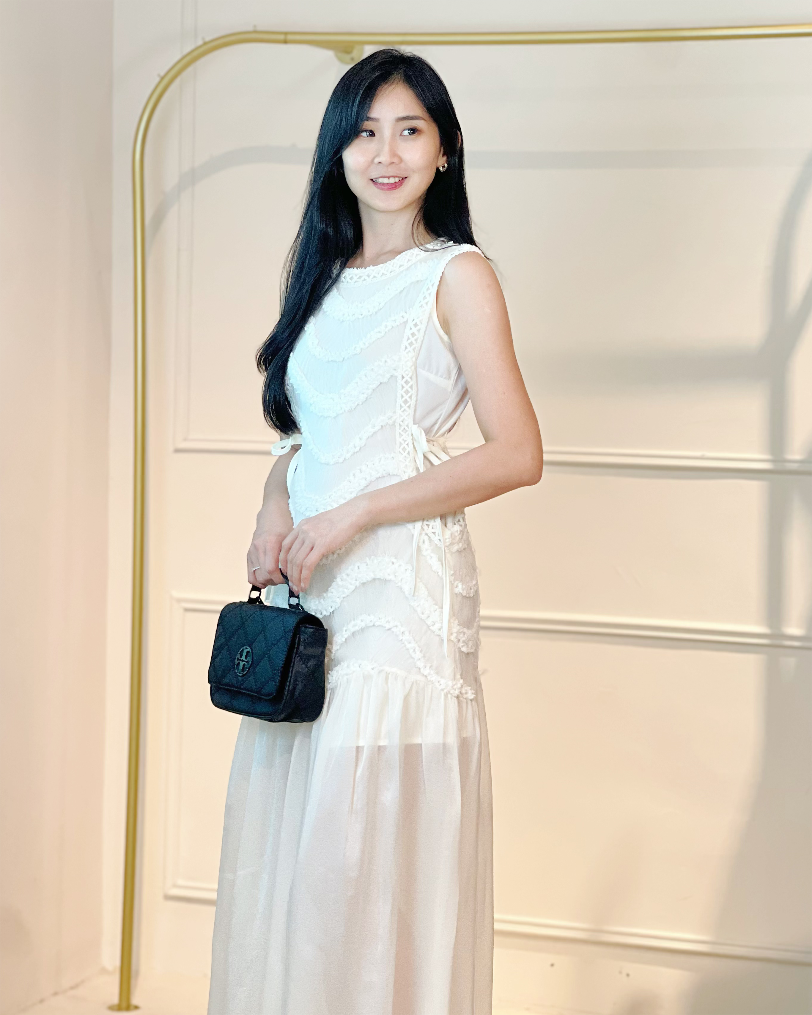 5078 Eleanor Sheer Embroidered Midi Dress