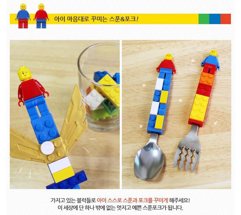 韓國直送🇰🇷-Oxford Lego 叉+匙+不銹鋼學習筷子連收納盒套裝