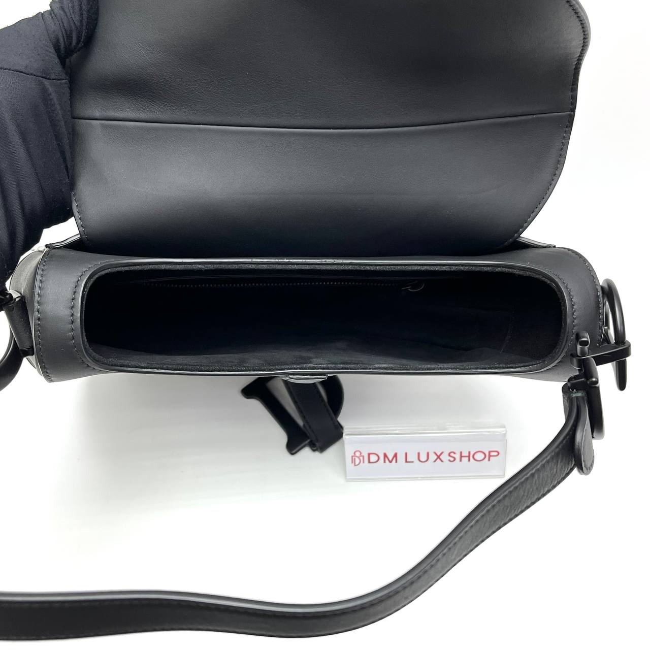 Dior Black Ultramatte Saddle Bag Medium
