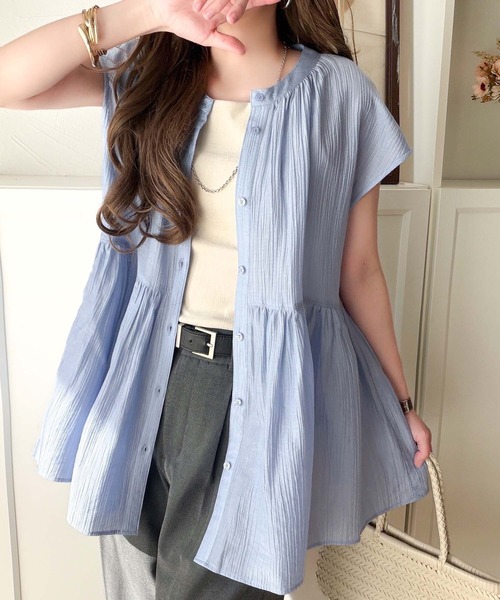 薄紗短袖襯衫【JT038】