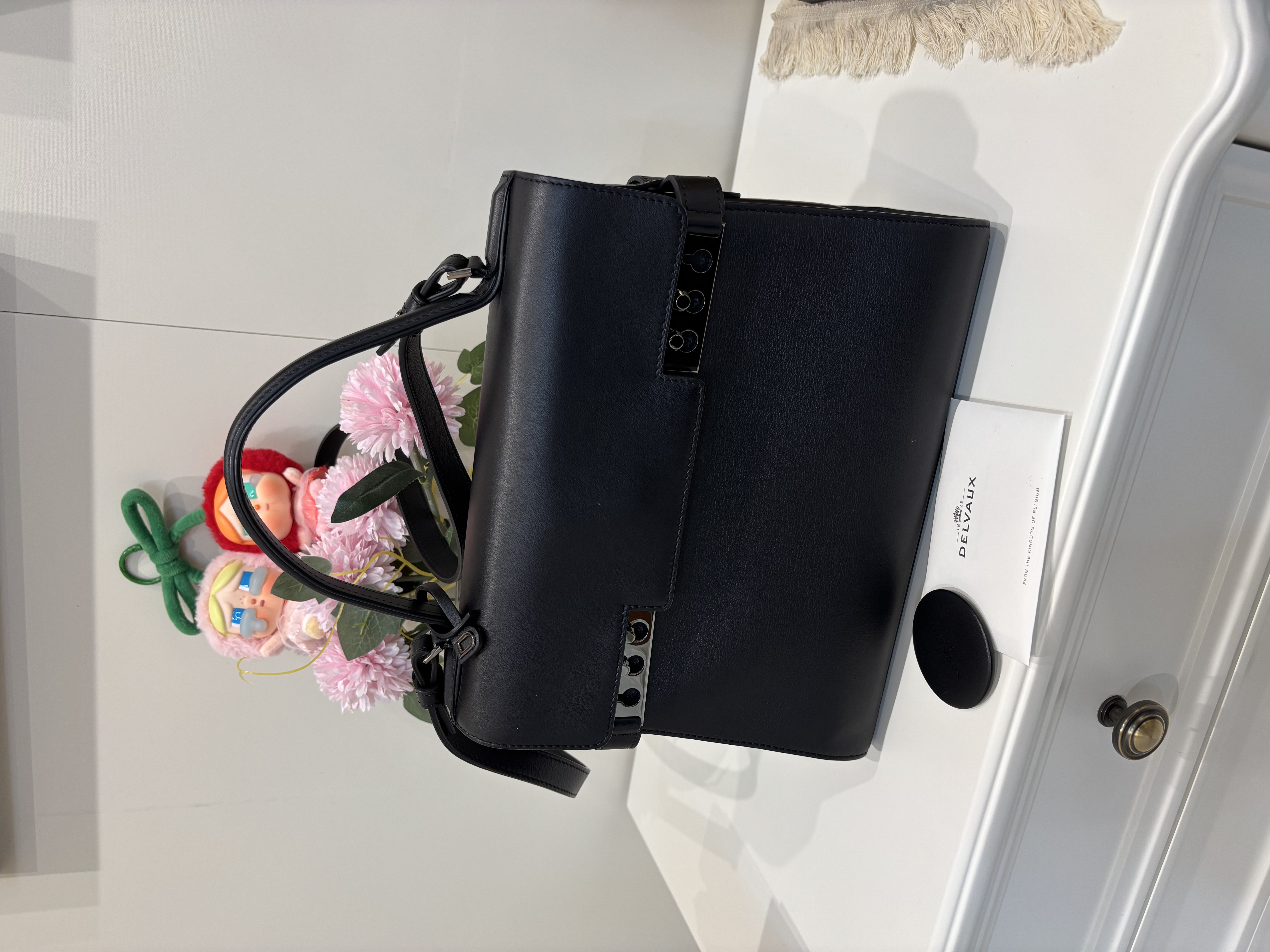 Delvaux tempete mm calfskin 2way bag black 100%Authentic ,95%new ✅mirror ✅ certificate ✅dust bag  