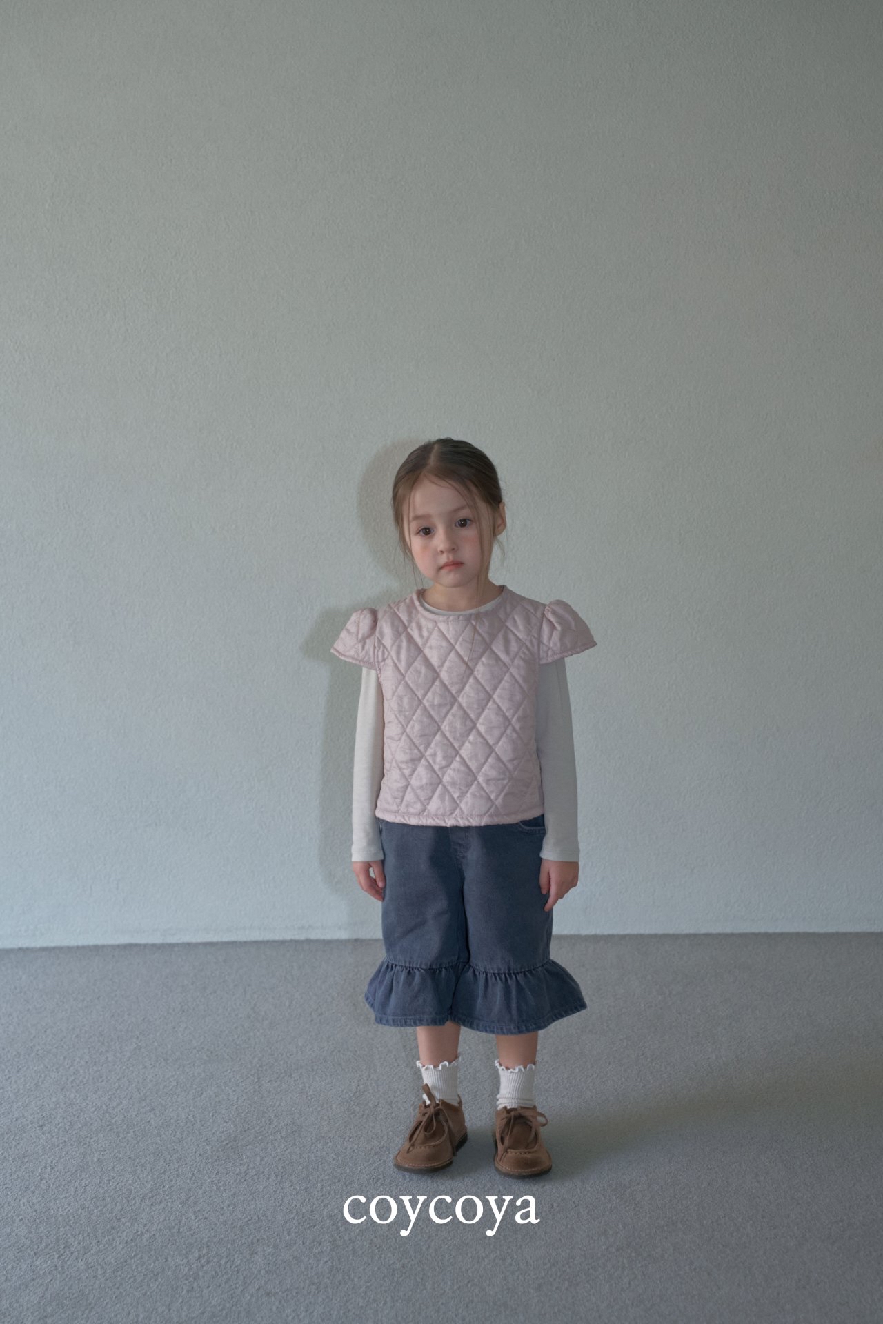 🌸預訂 韓國直送🌸🇰🇷COYCOYA兩色荷葉邊寬鬆牛仔褲