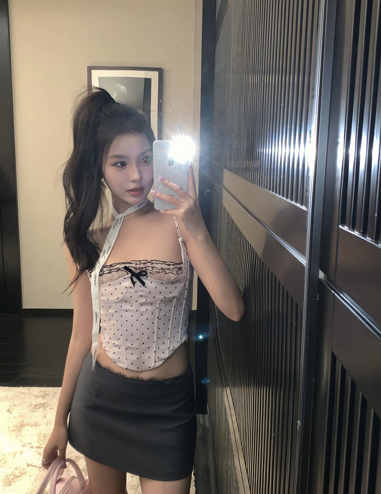 Q10009蕾丝花边短裙