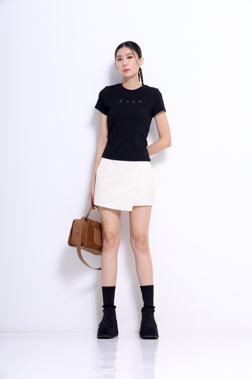 刺绣小狗图案上衣 2611