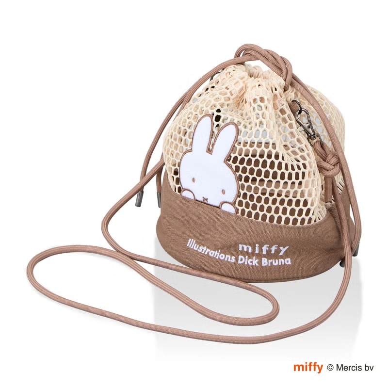 (預訂) Miffy網眼抽繩單肩袋 / 斜孭袋