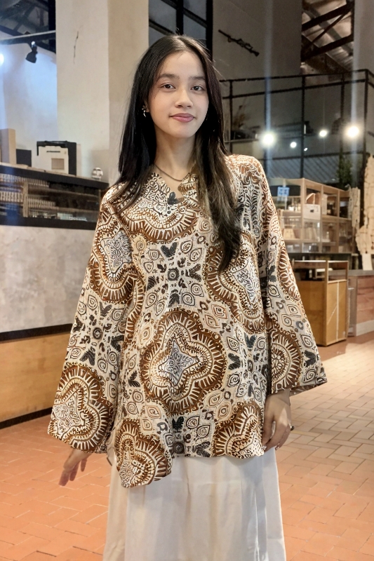 LINEN TOP - Cinnamon