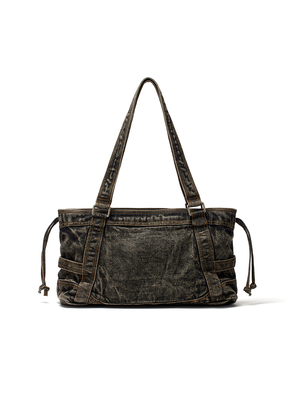 MATIN WASHED DENIM SQUARE BAG IN BLACK