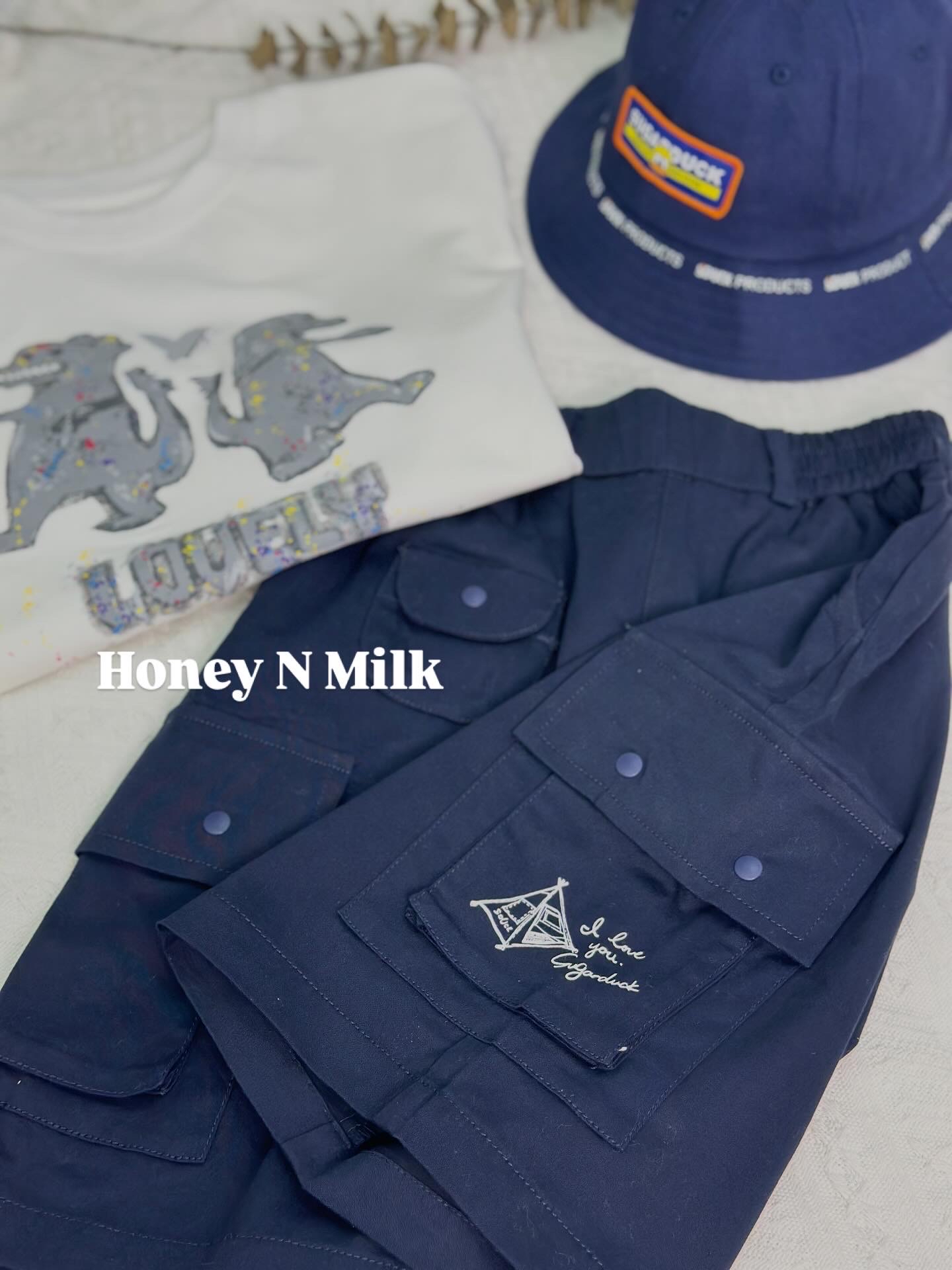 SGD+ NavyBlue Camping Bermuda 