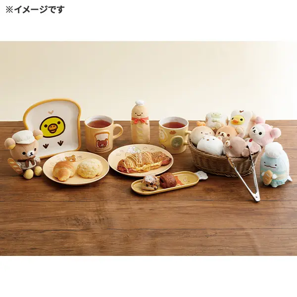 RK 鬆弛熊「鬆弛熊麵包店」小黃雞麵包造型吊飾公仔