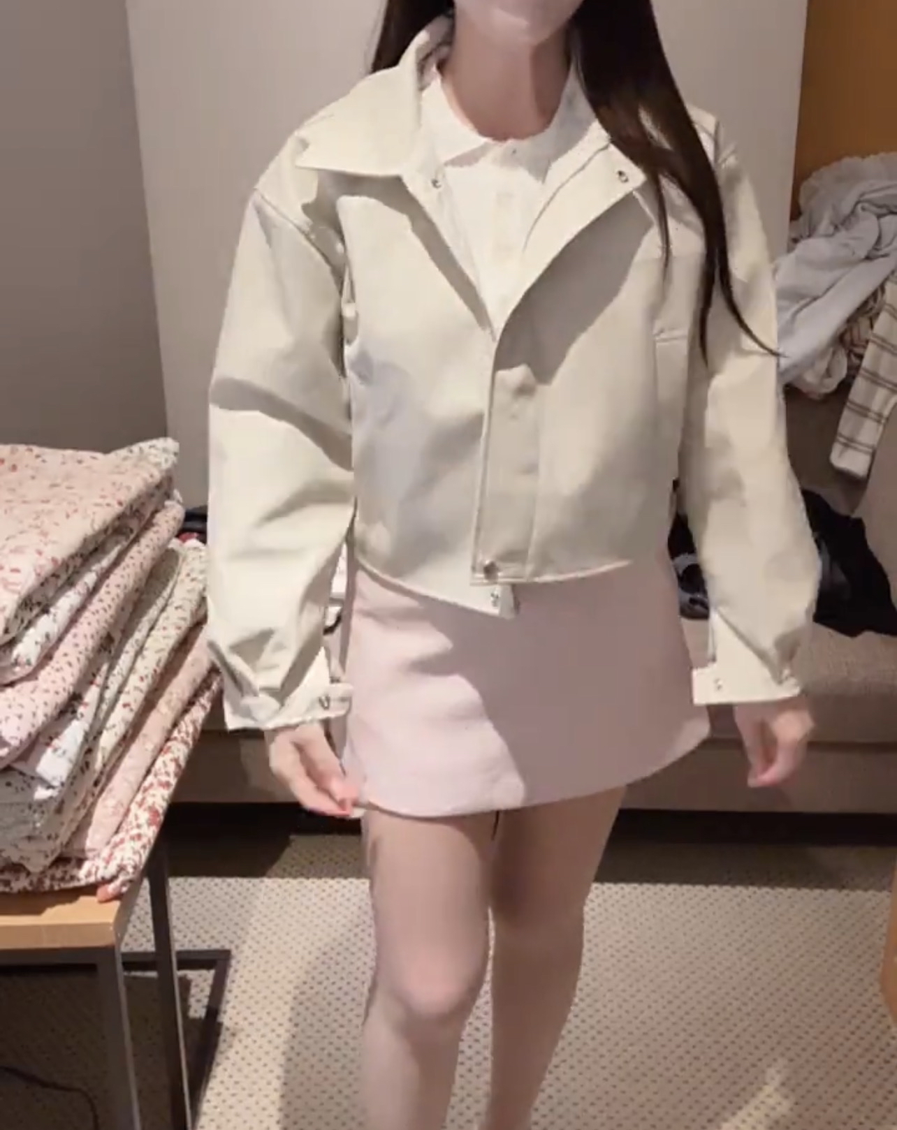 春季修身短皮褸23/1韓國酒店直播#ff2762