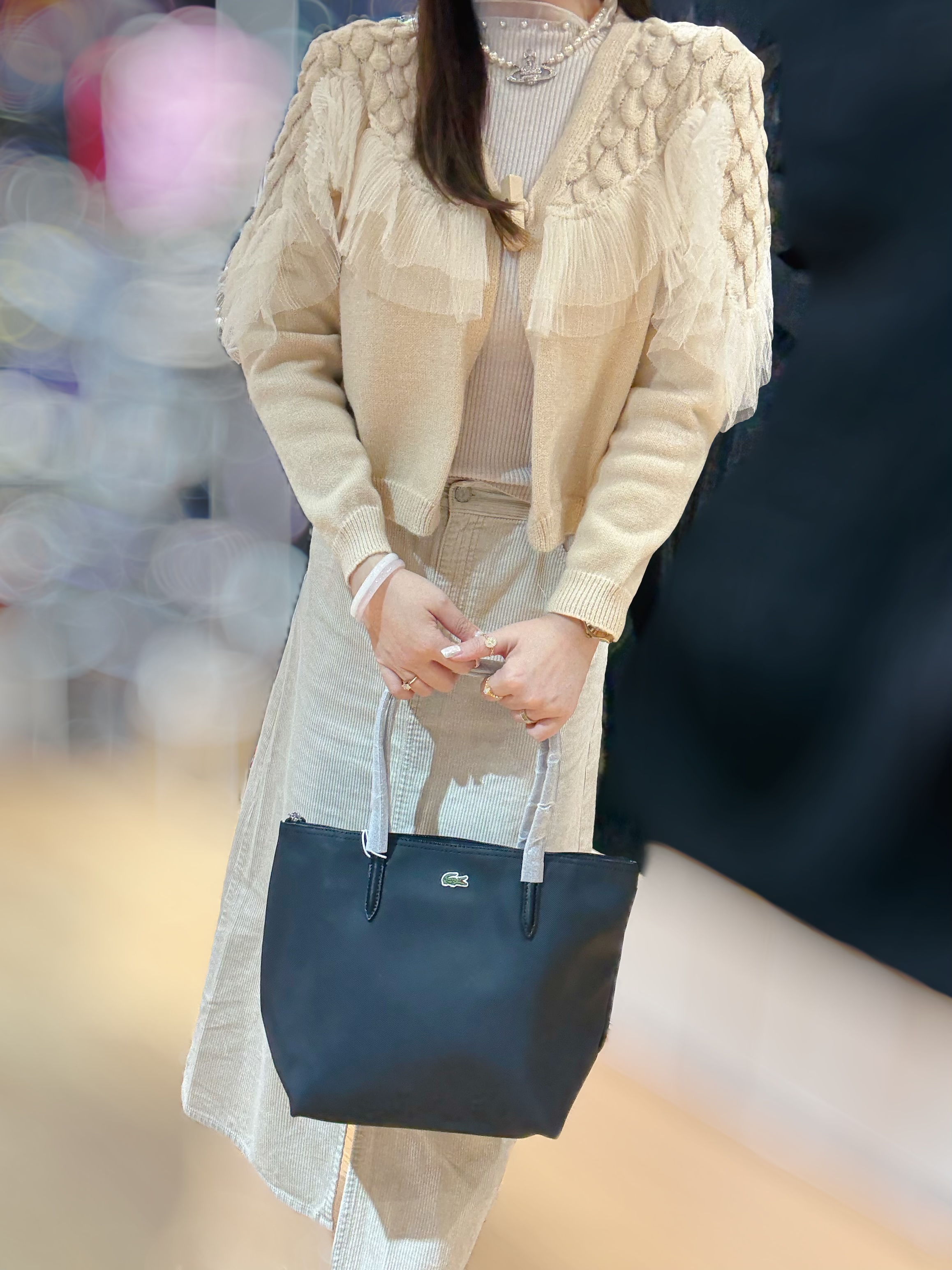 Lacoste Concept zip tote blk