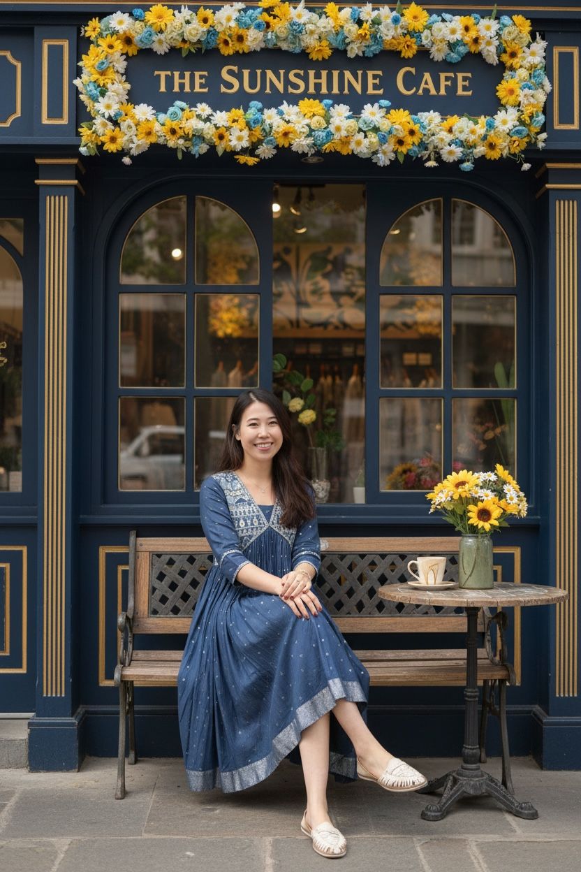 1624 Navy Blue V-Neck Full Emb. Chest OP 45"-47"