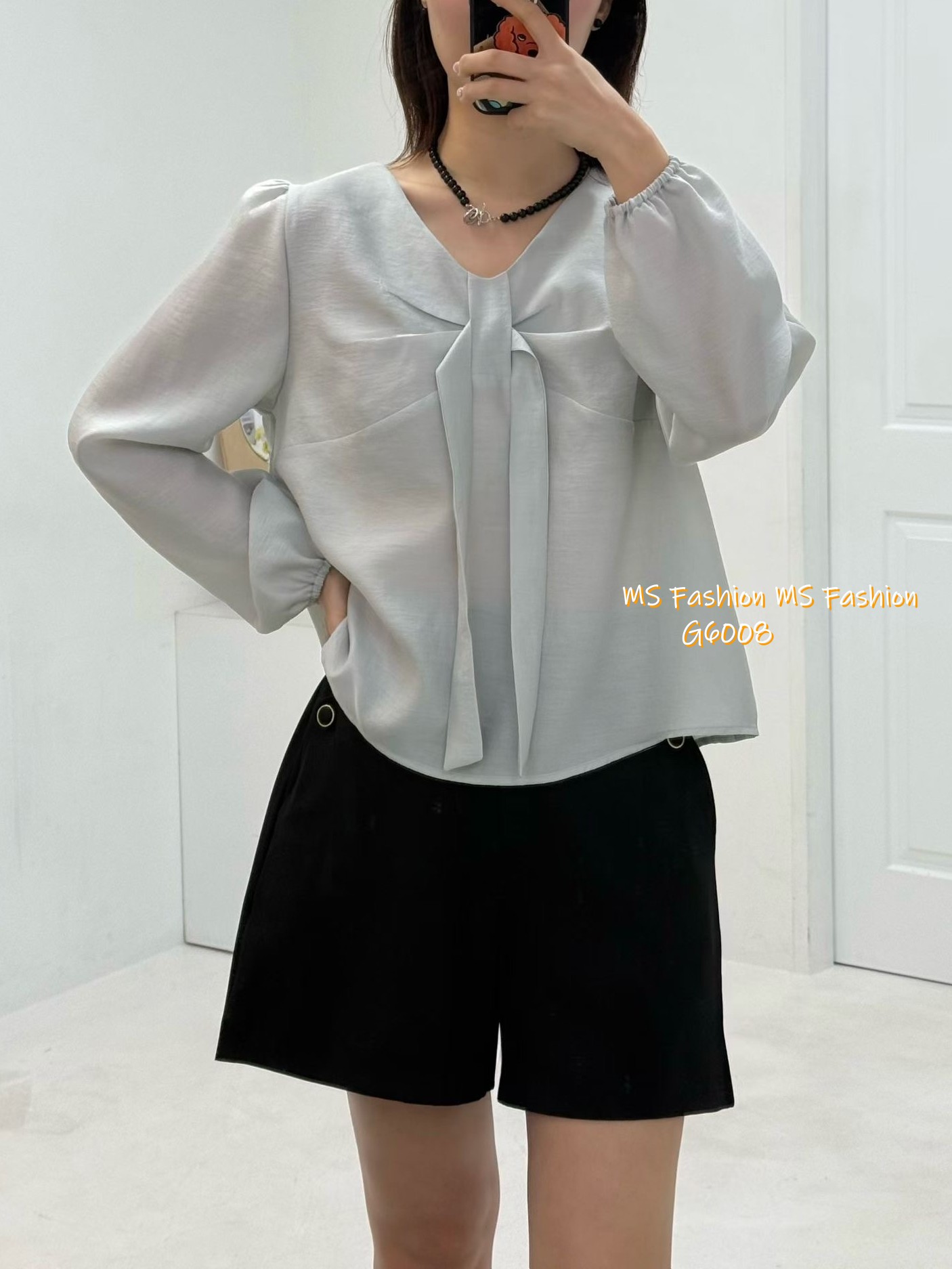 G6008 韓國🇰🇷打皺蝴蝶top