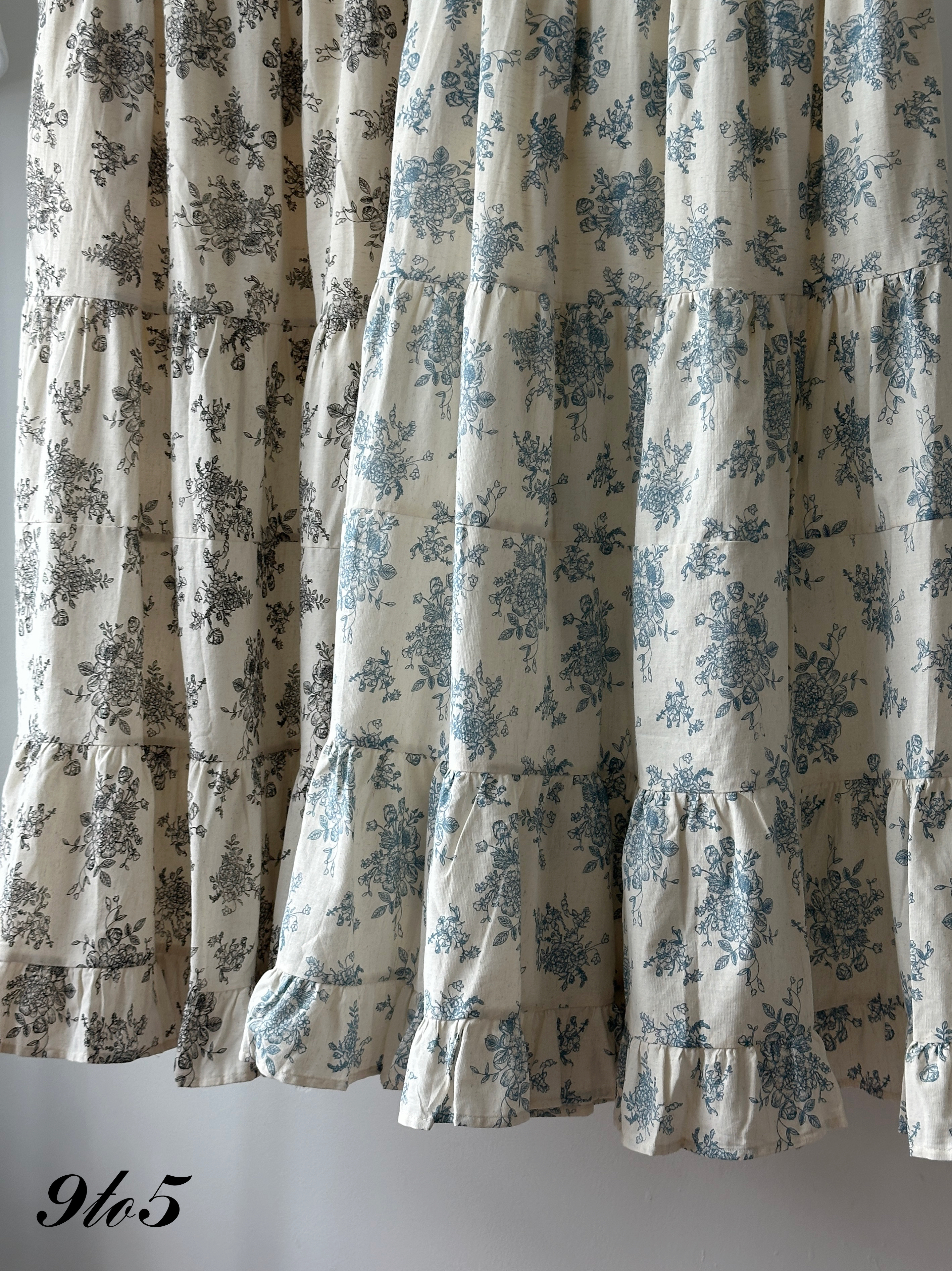 D2361 Floral Matching Set - Black & Blue