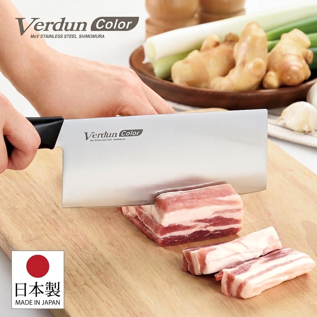 【現貨】🔥🔥【日本製《下村》Verdun Color 可入洗碗機輕量樹脂柄中華菜刀】
