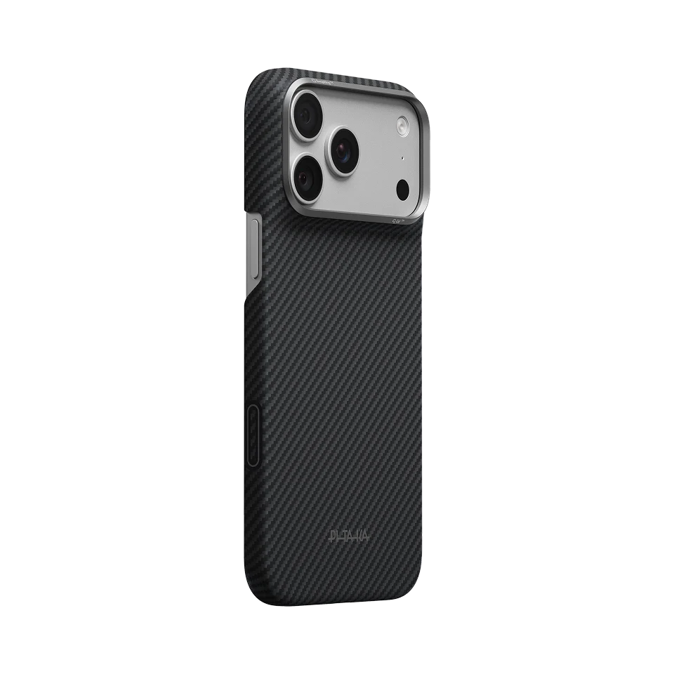 Pitaka Edge Case for iPhone 18 Series - 600D Black/Grey Twill