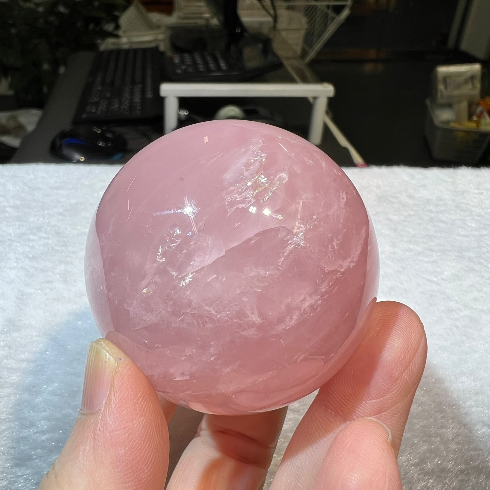 粉晶球 5.2cm+/- (不連座)#CA0063