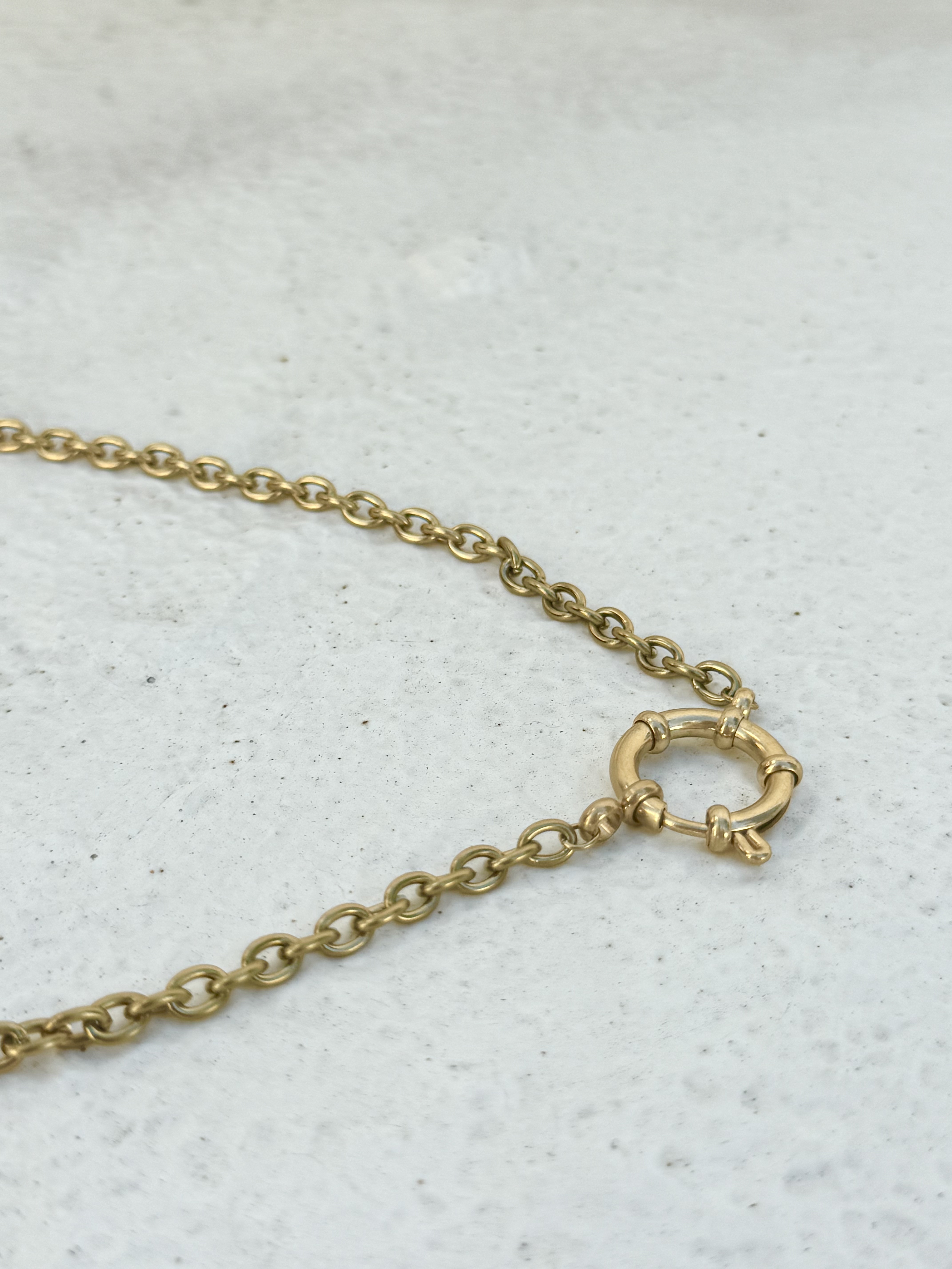 Gold anchor stainless necklace