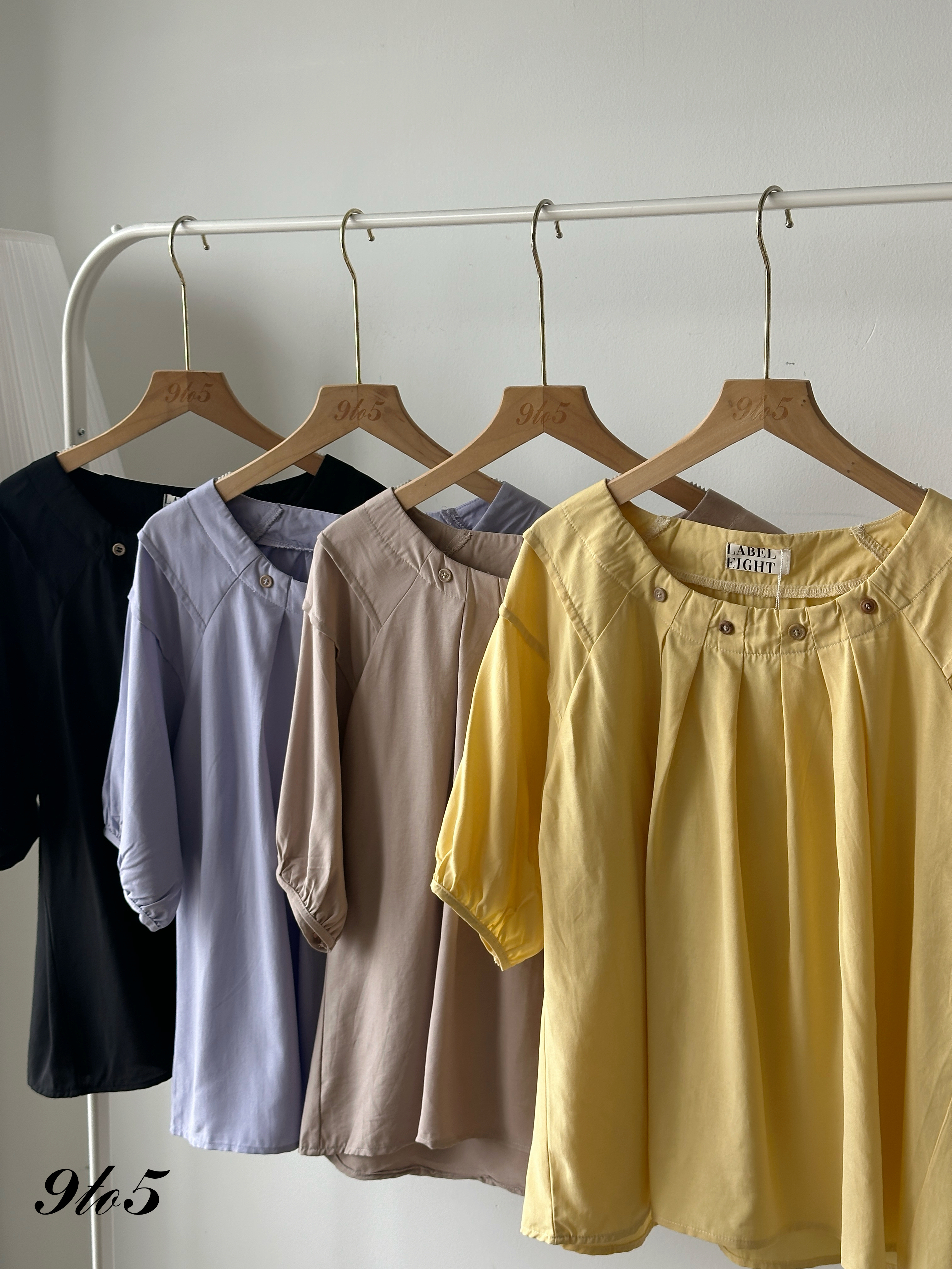 T4178 Wide Neck Ruched Top - 4 Colors 