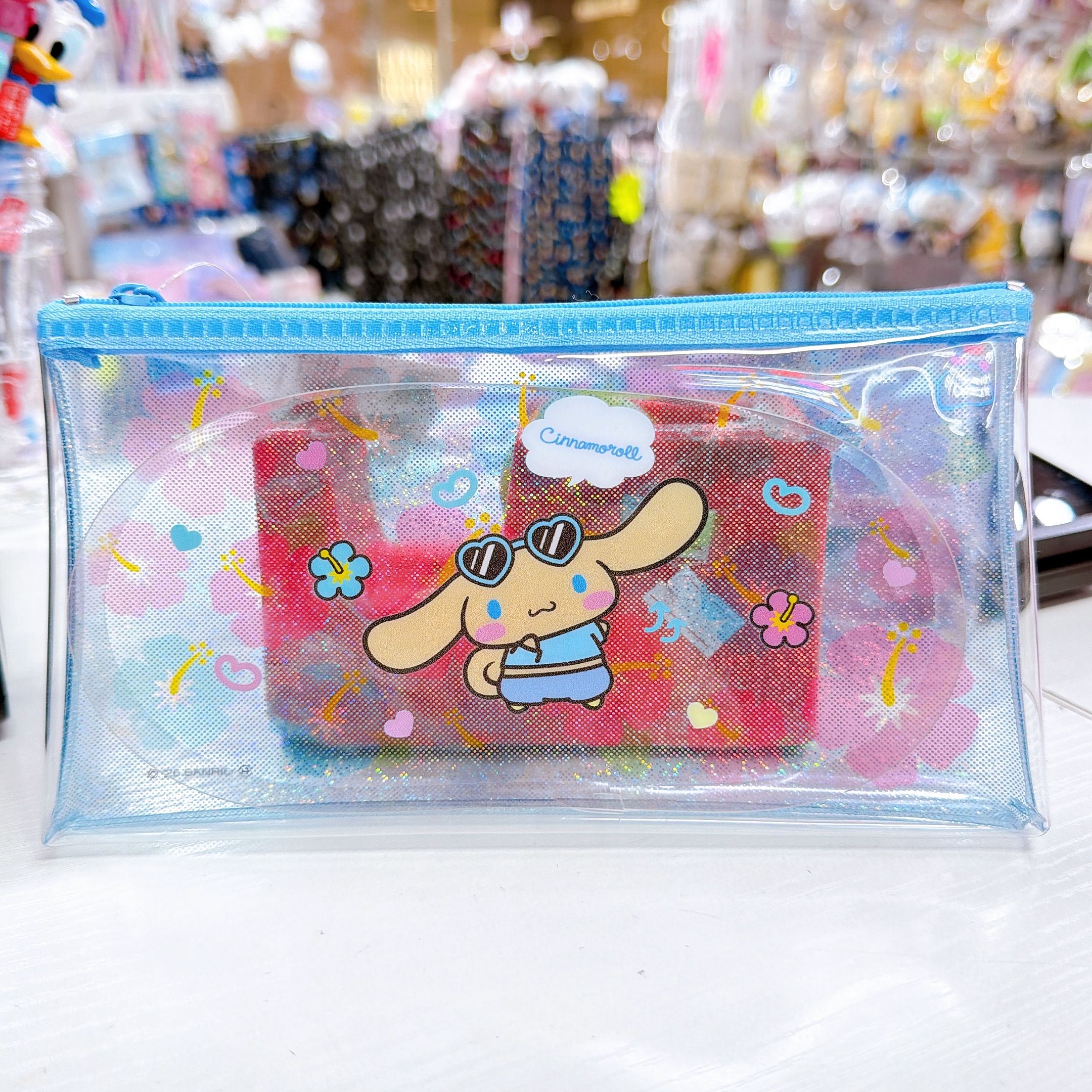 日本直送Sanrio 夏天黑皮系列透明筆袋