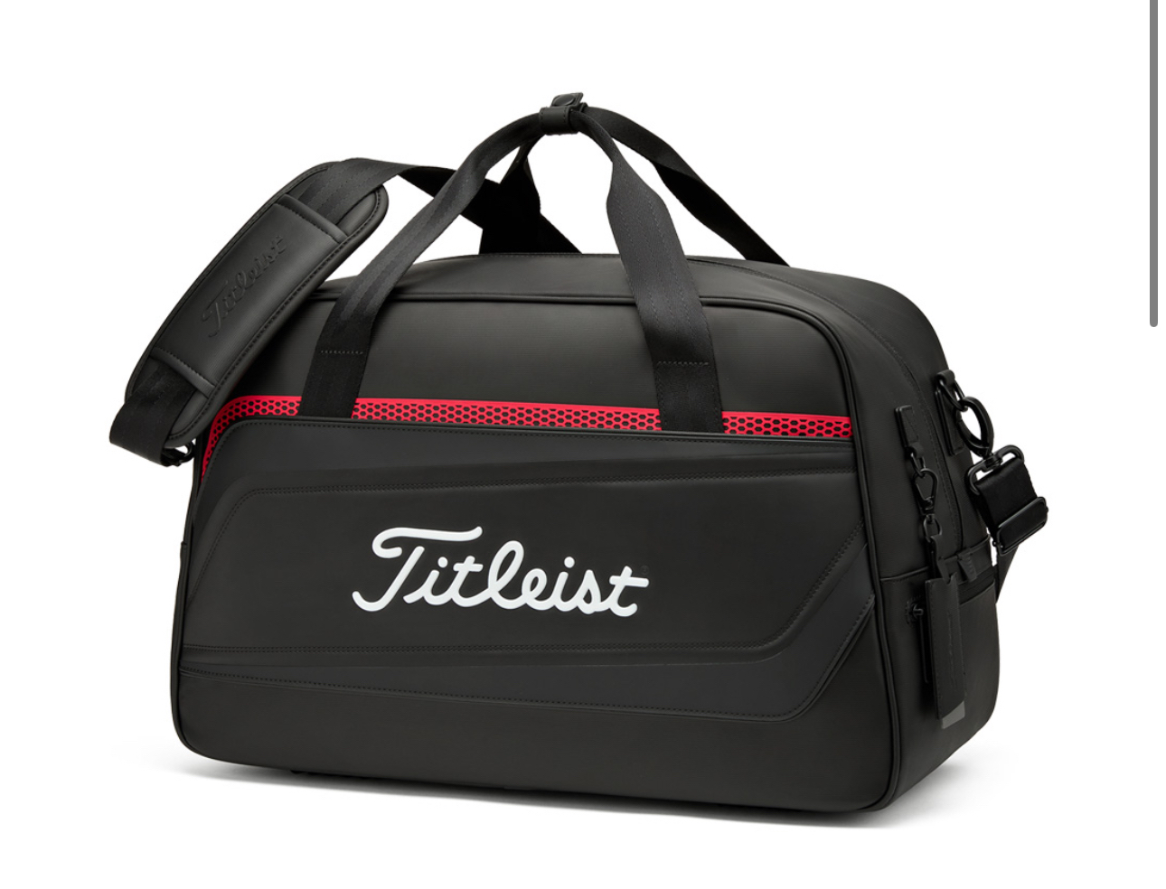 TITLEIST 高能型高爾夫球衣物包 - 黑/紅