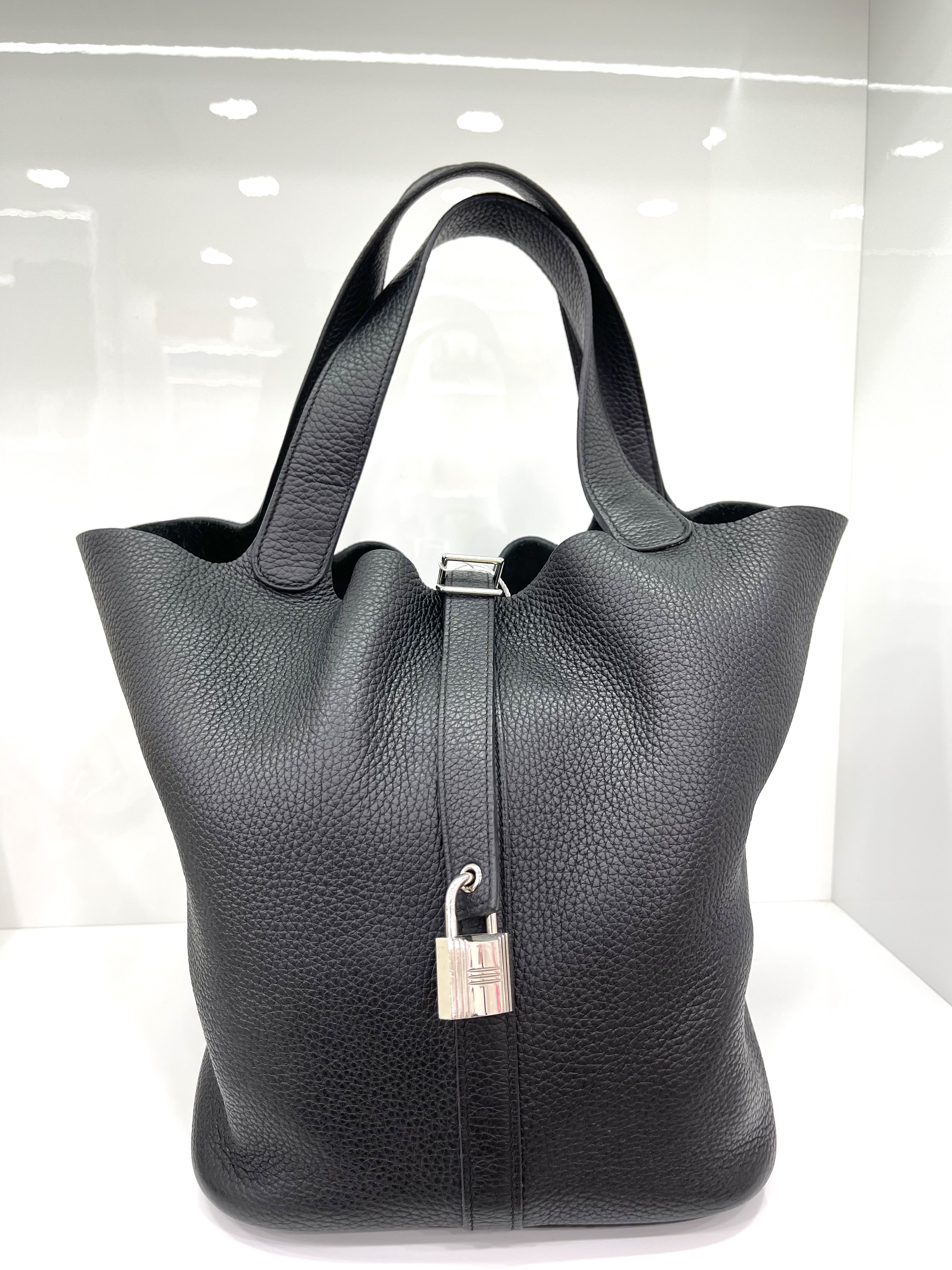 Pre-owned HERMES PICOTIN 26 Black