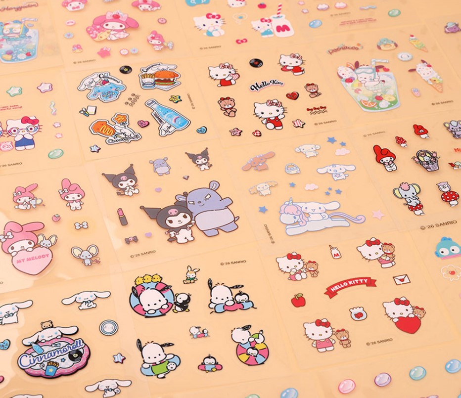 【預訂】韓國直送 Sanrio 60款透明貼紙大集合 
