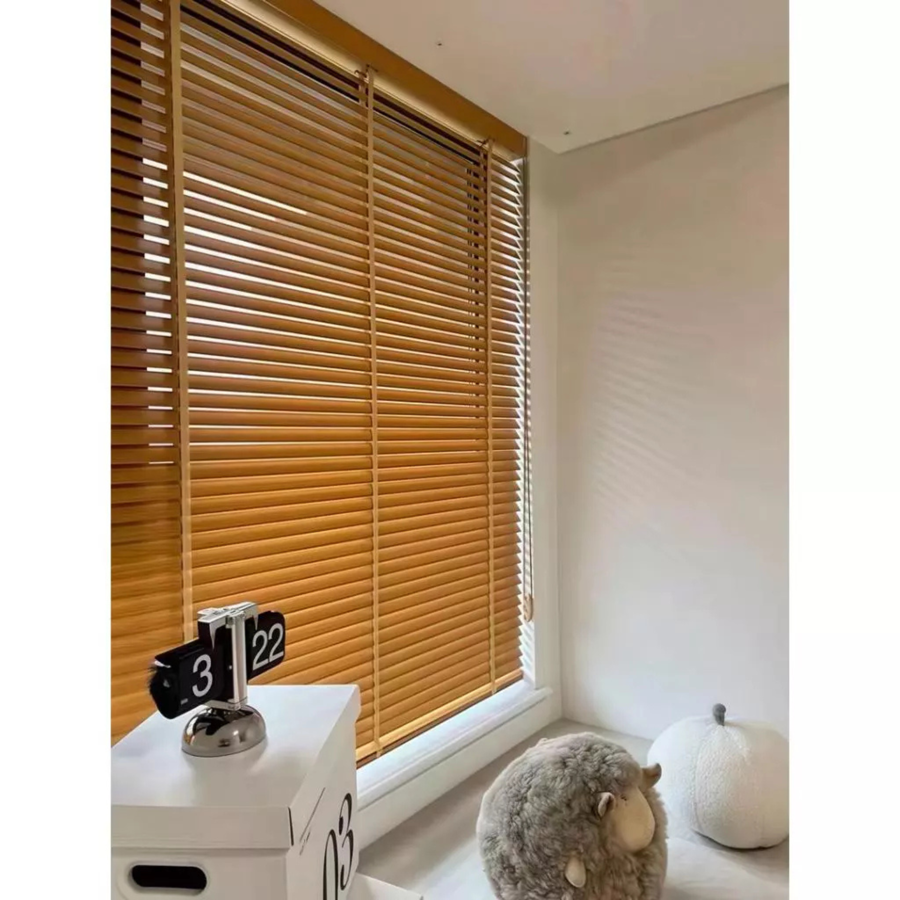 50mm PS Timber Blinds | Custom Made Window Blinds | Waterproof Wood Venetian Blind | Tirai Kayu