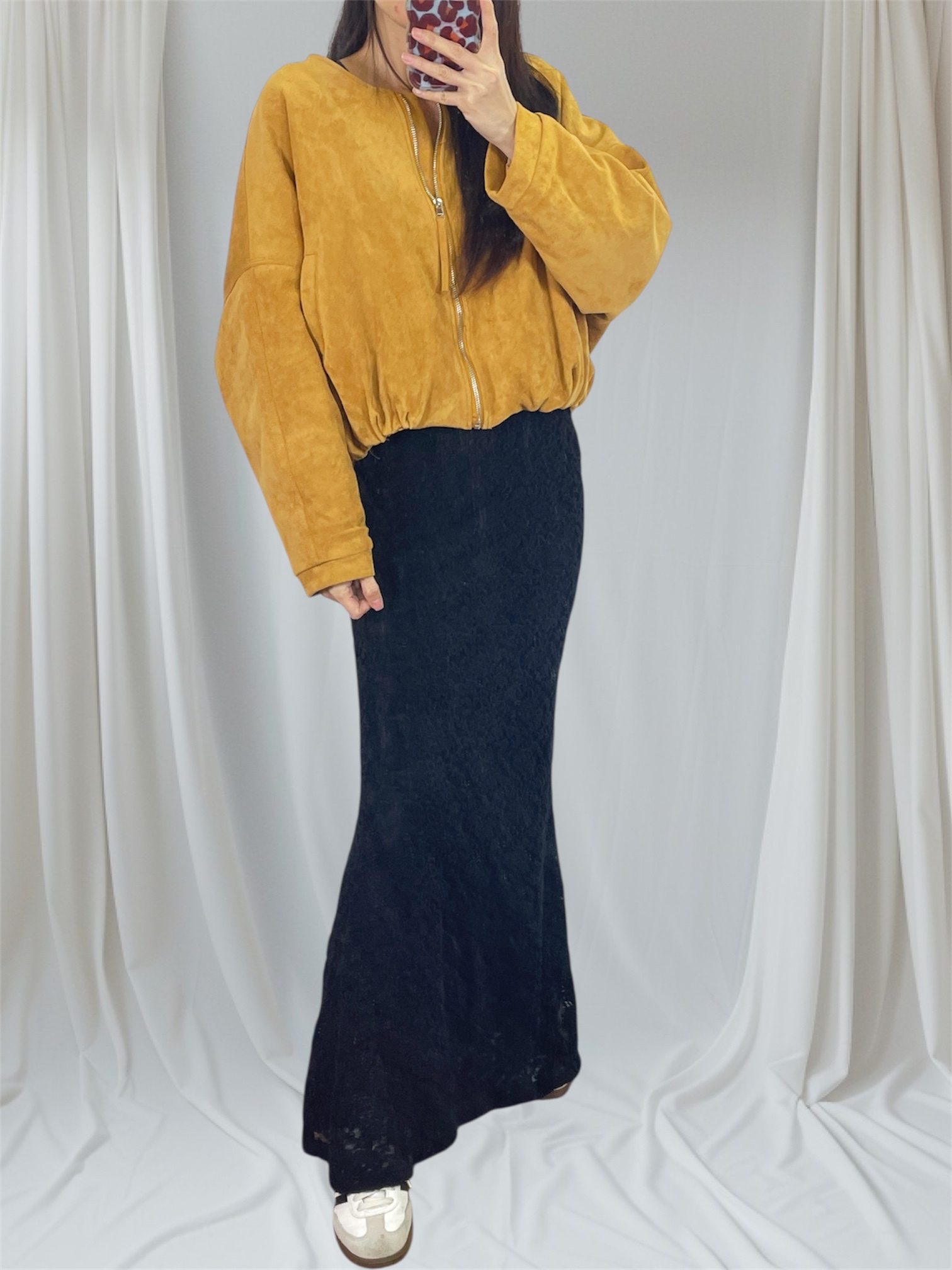 K5541 南瓜色猄布間棉褸