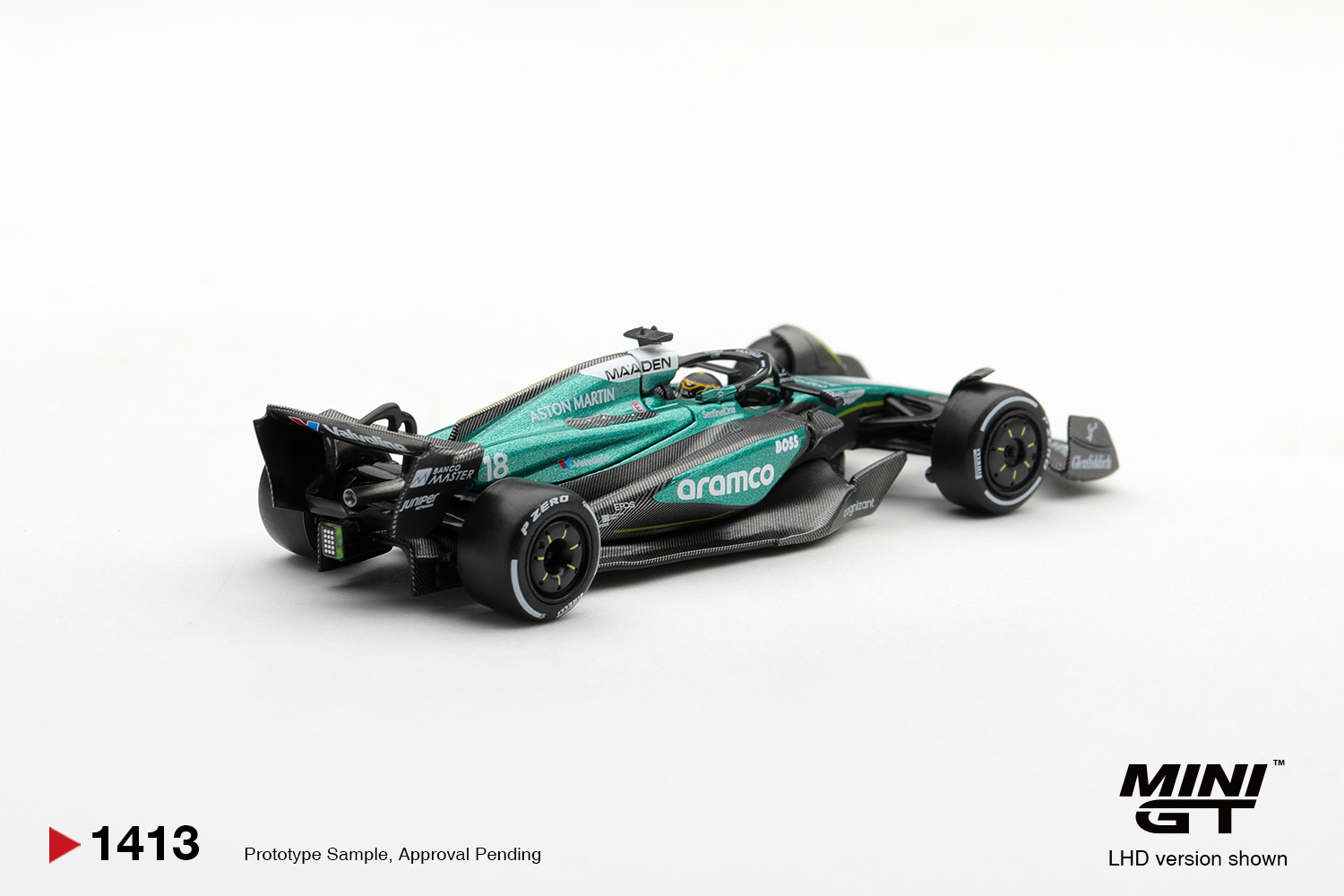 Pre Order MINI GT 1413 Aston Martin AMR24 #18 Lance Stroll  2024 F1 2024 Las Vegas GP｜ MINIGT 預訂優惠價: HK$116