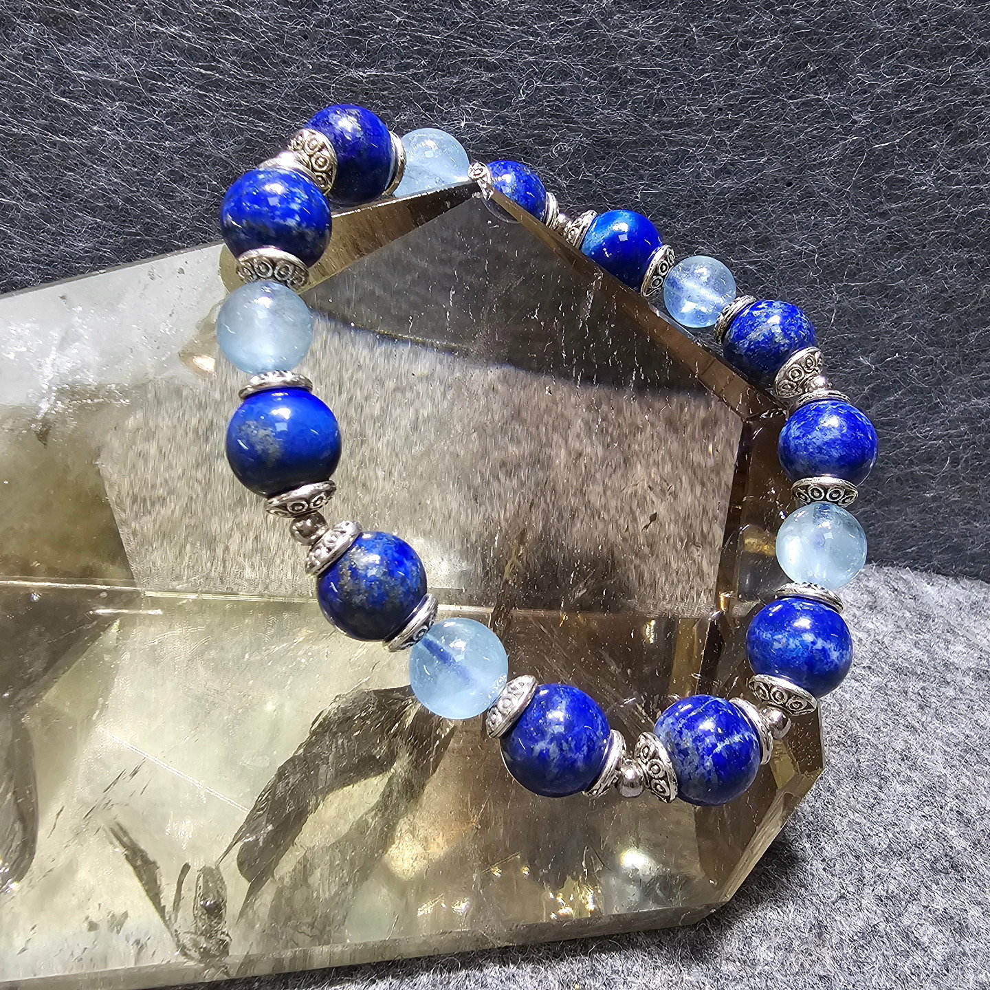 海藍寶青金石藏銀手鏈