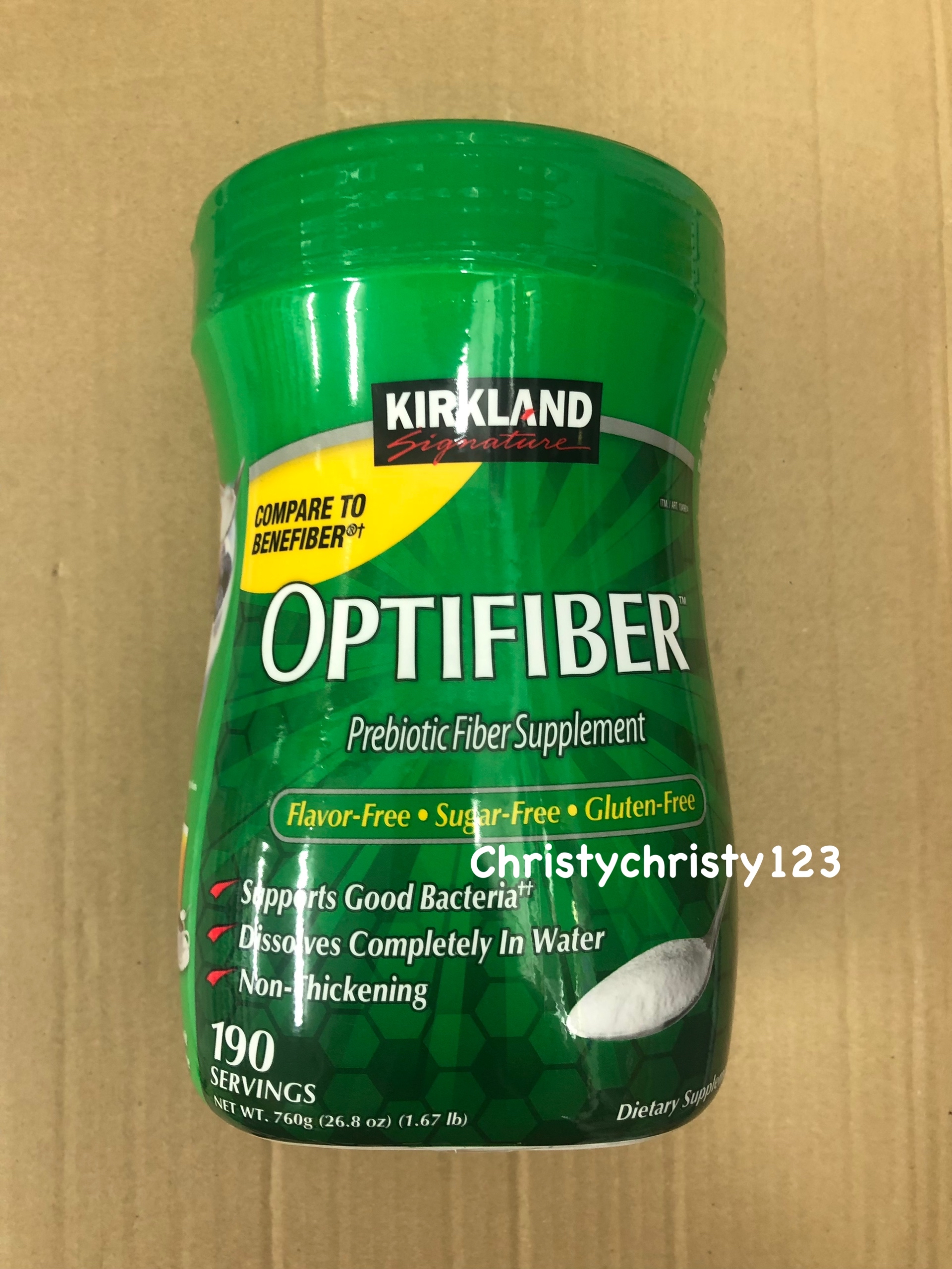 (大樽 760g) ~Kirkland 水溶性無糖膳食纖維粉 -190份 (Kirkland Signature Optifiber Prebiotic Fiber Supplement) 