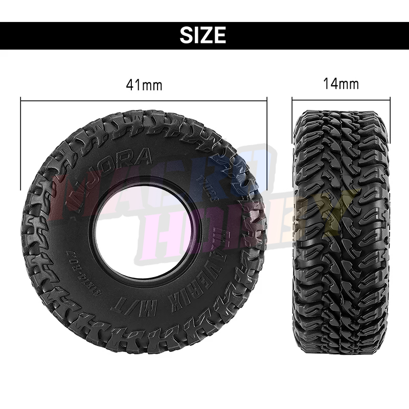INJORA 0.7" 41*14mm MAVERIX M/T Tires for 1/30 SCX30 (T7028) #530393