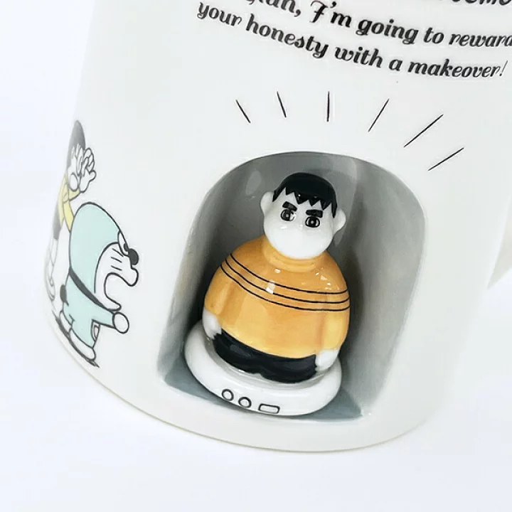 [訂購] 多啦A夢陶瓷杯 立體 水杯 靚仔版 (胖虎技安)