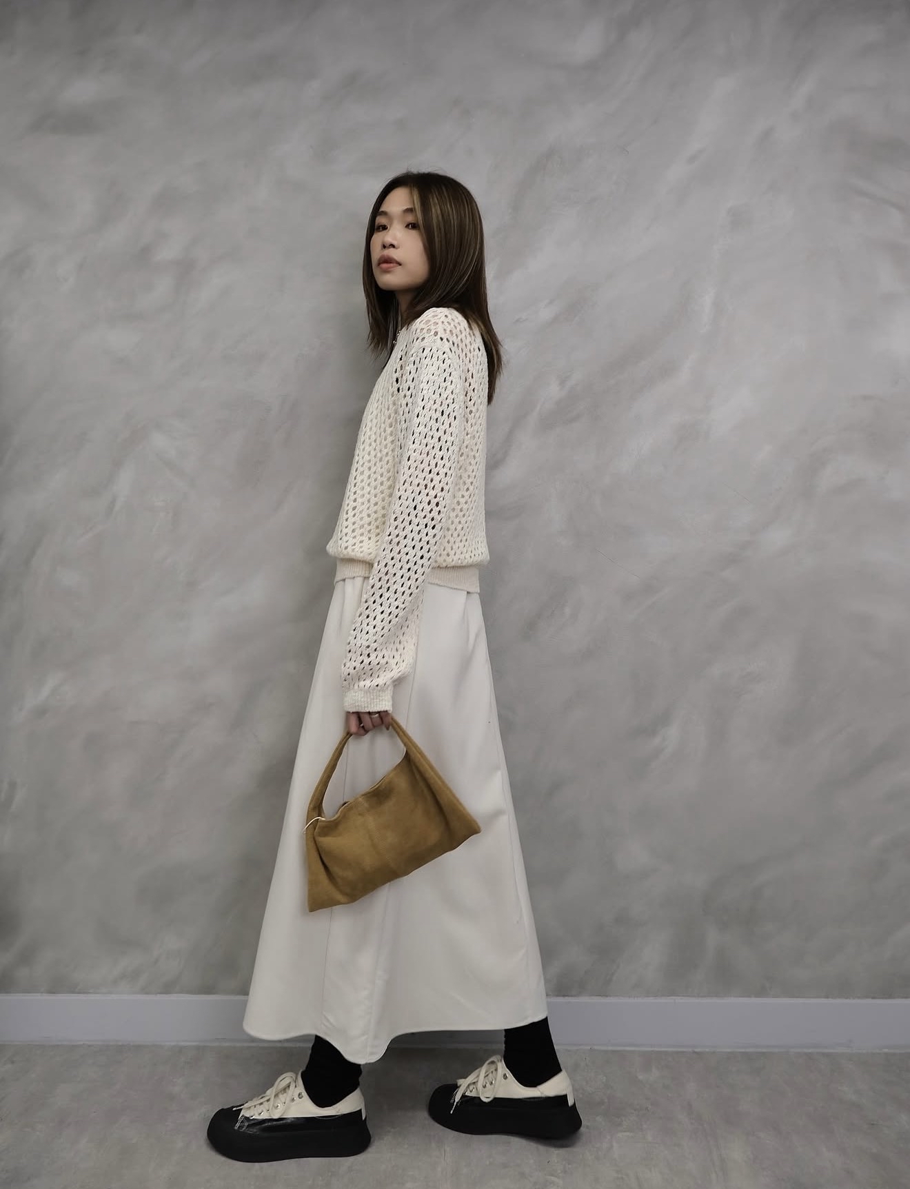 Suede handbag #bag01