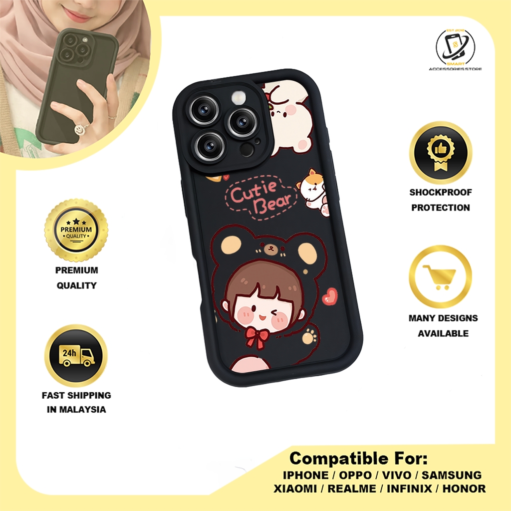 TPU DESIGN CASE PHONE FOR HONOR - DESIGN BEAR J