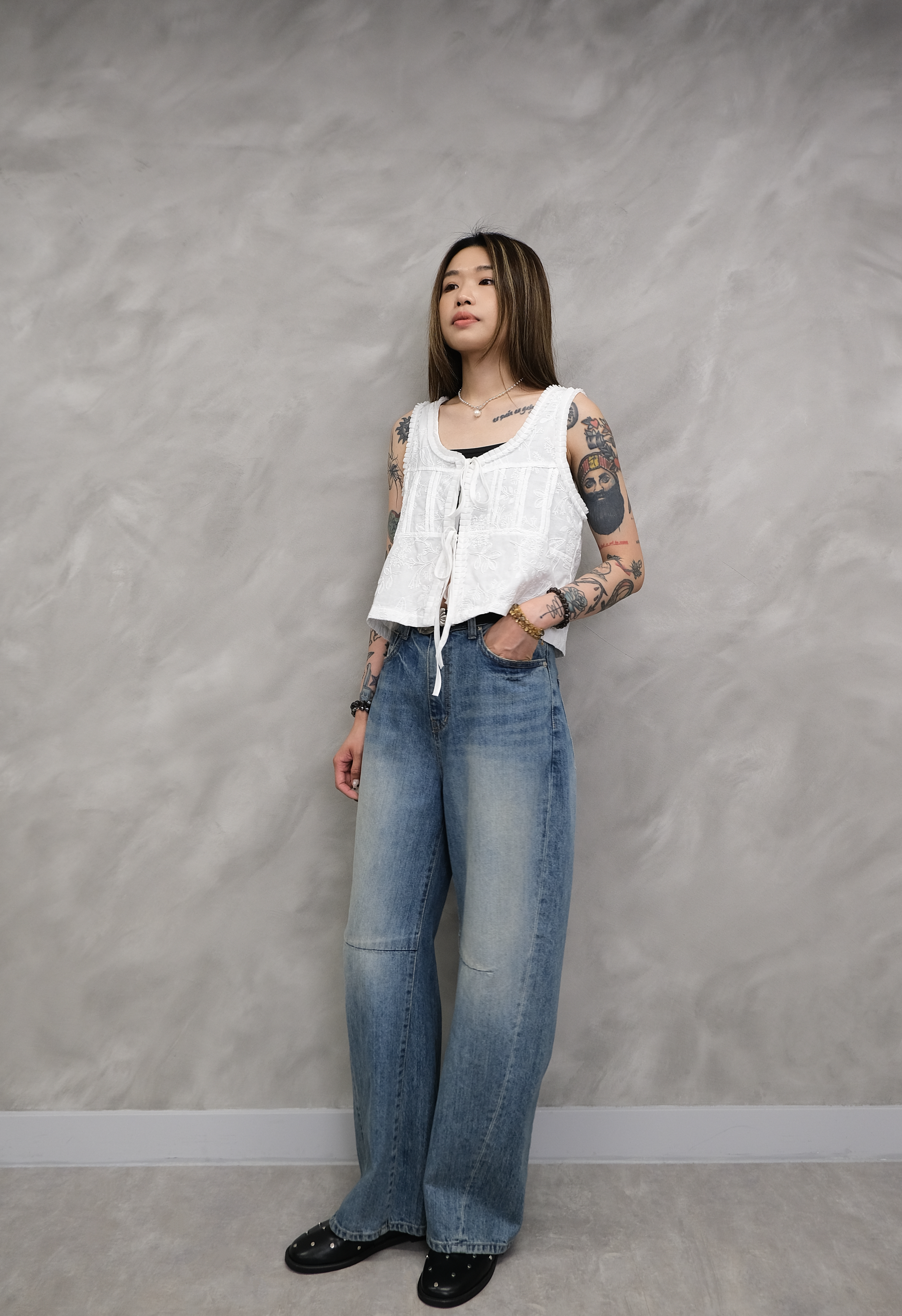 Embroidered top #top136