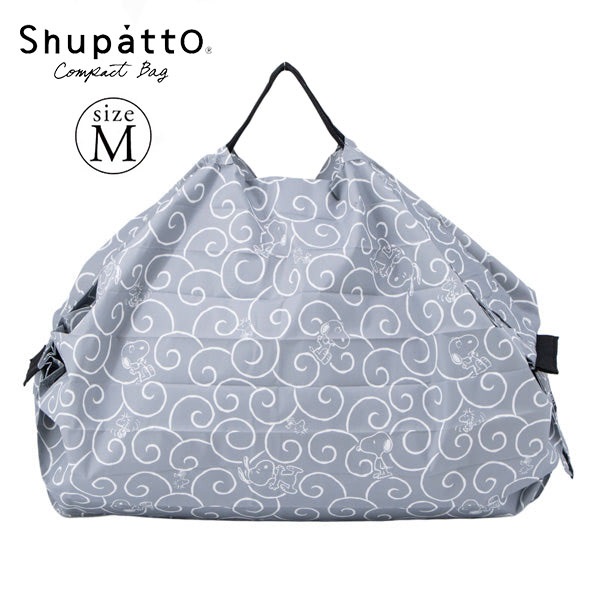 現貨｜Snoopy 日本 Shupatto Compact Bag 可摺 環保袋 M Size (唐草花紋 SPZ-4368)