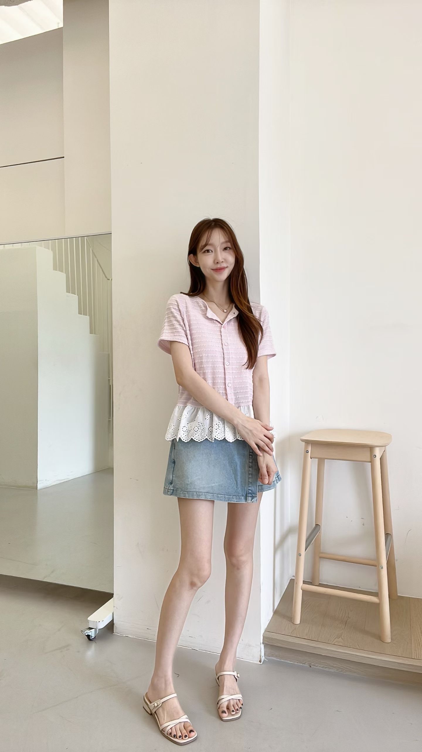 FV21_04 不規則FLAP 牛仔SK 