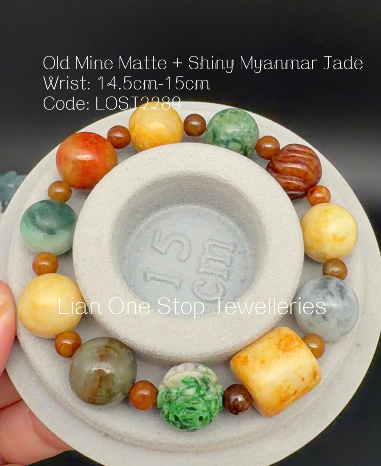 Code: LOSJ2289 Old Mine Matte + Shiny Myanmar Jade  