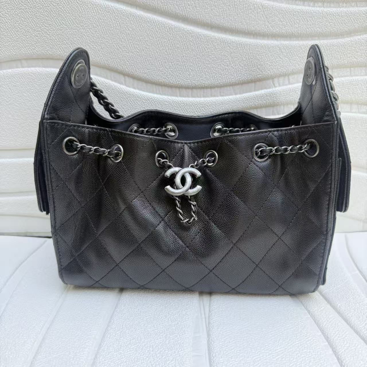 《香港正單》Chanel mini25bag黑色銀扣做舊斷貨王‼️