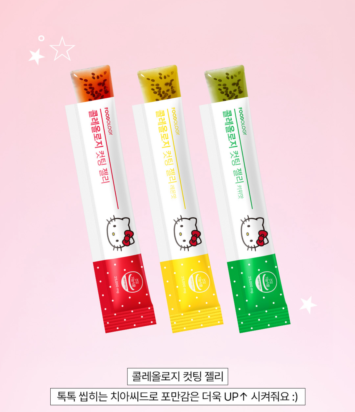 快閃 Foodology Colelogy碳水阻斷減脂啫喱 10+2包 (3 Types) +(hello kitty pouch) 