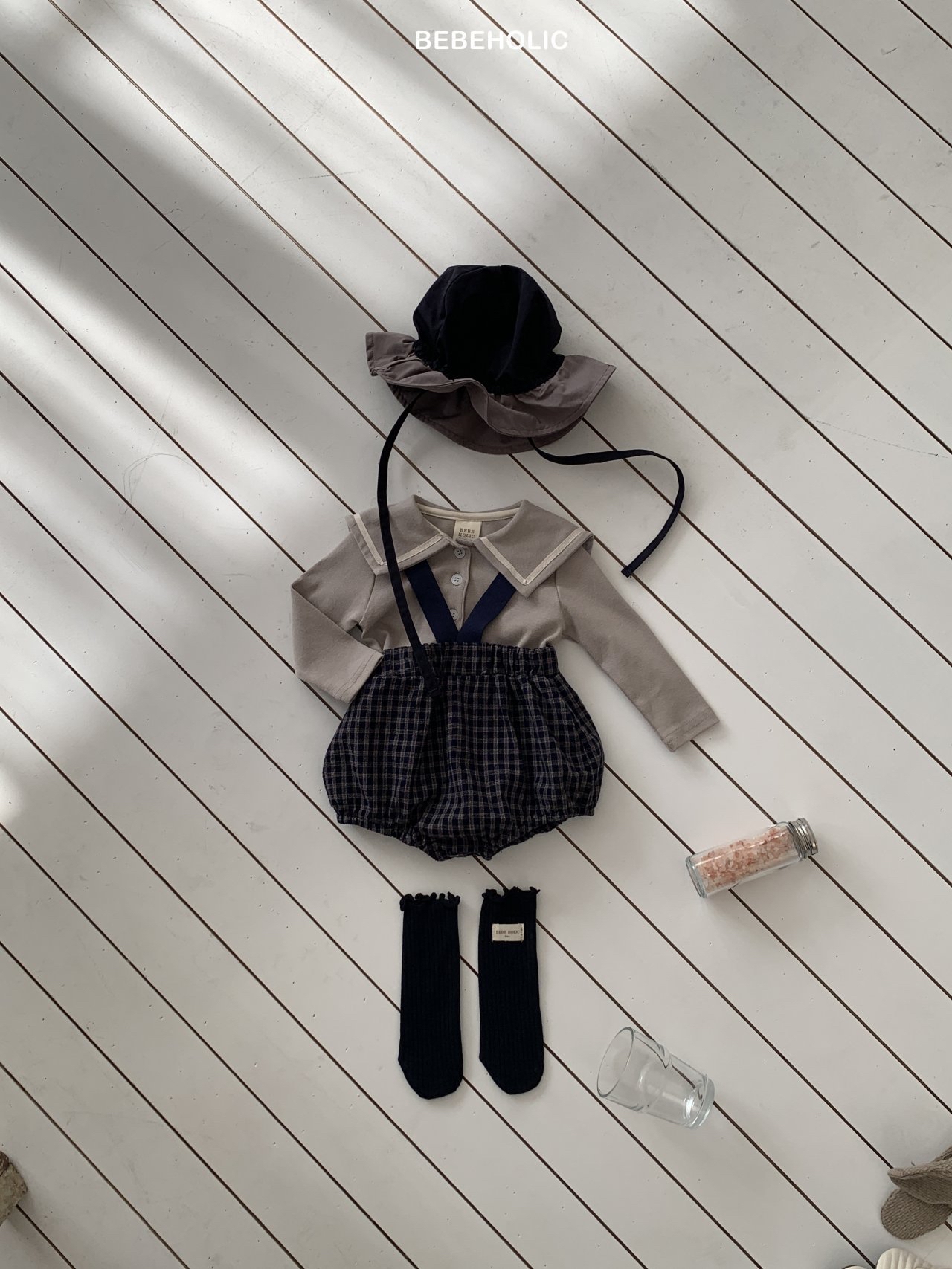 🌸預訂 韓國直送🌸🇰🇷BEBEHOLIC格紋包屁衣/吊帶燈籠褲