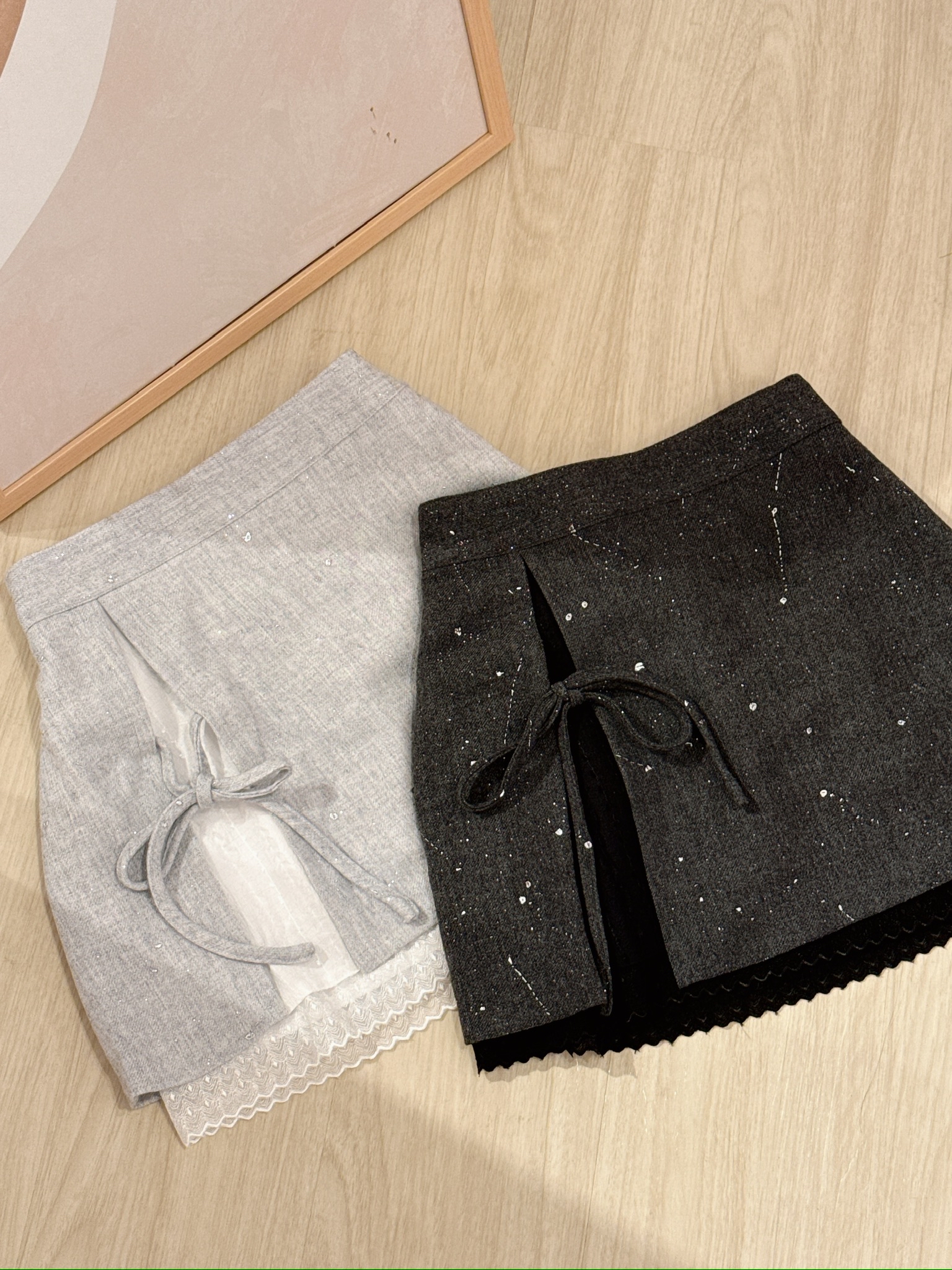 #HANNA-made# The Starlight Tie-Split Skirt