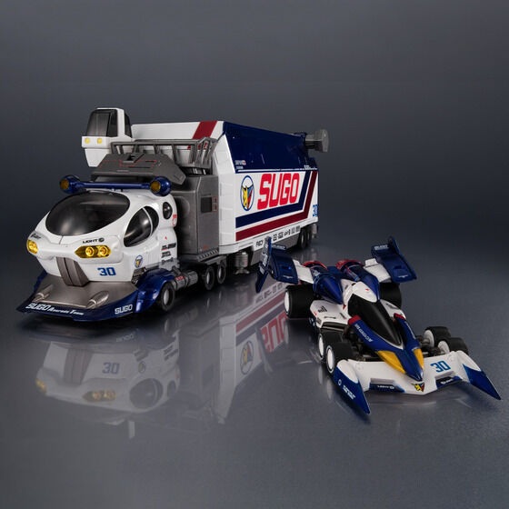 (預訂訂金 $300) (總價 $895) MegaHouse C.F.C. -HE- DX Cyber​​ Formula Collection -Heritage Edition- Sugolegerd 10V5000 & Super Asurada 01 Circuit Mode CFC -HE- DX 新世紀GPX 高智能方程式 菅生車隊運輸維修車 10V5000 & 超級雷神 01 Circuit Mode 套裝 (行版)