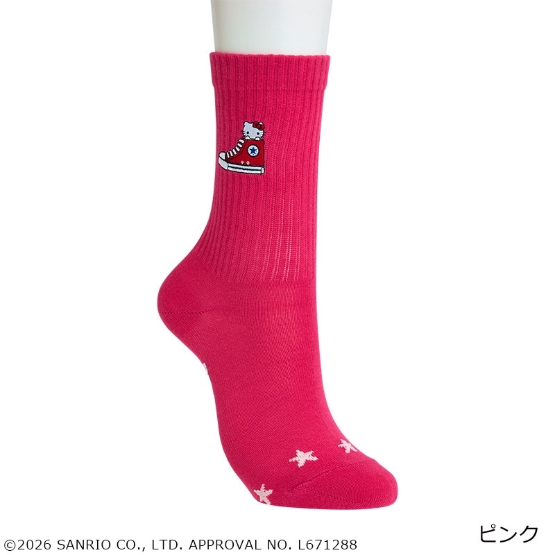 🎀【預訂】CONVERSE × Kitty Socks Pink