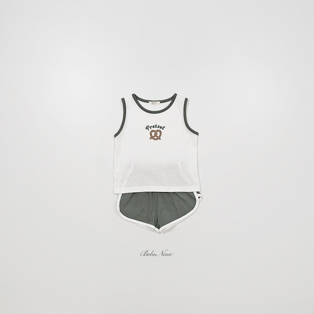 ☀️預訂 韓國直送☀️🇰🇷Bebenine兩色脆餅印花背心運動套裝