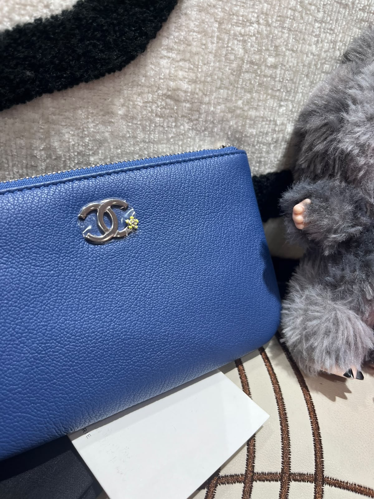未使用品 Chanel zip mini pouch 15cm 牛皮 100%Authentic, 未使用品,unused ✅card✅dust bag✅box
