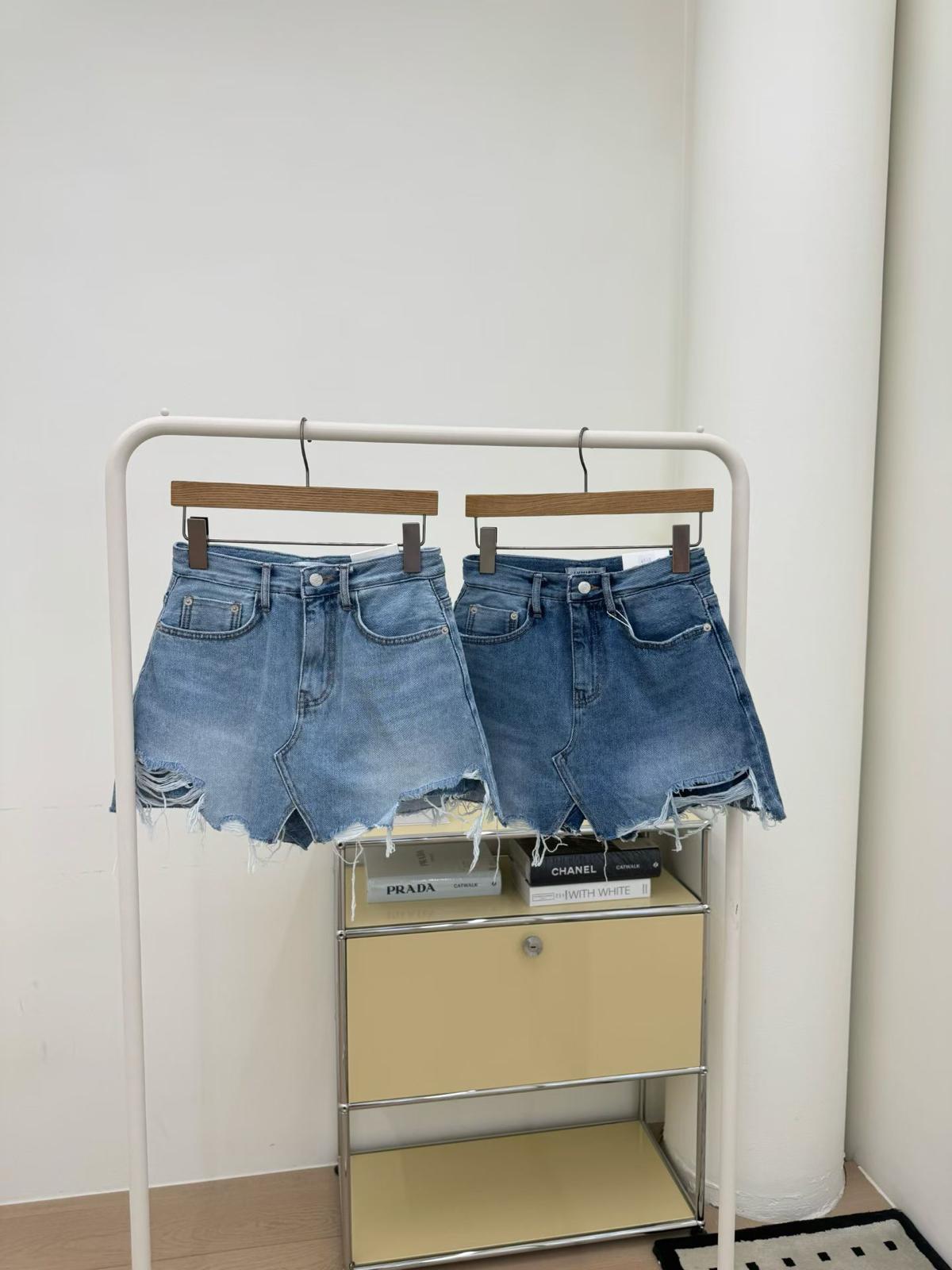 洗水不規則爛腳裙褲