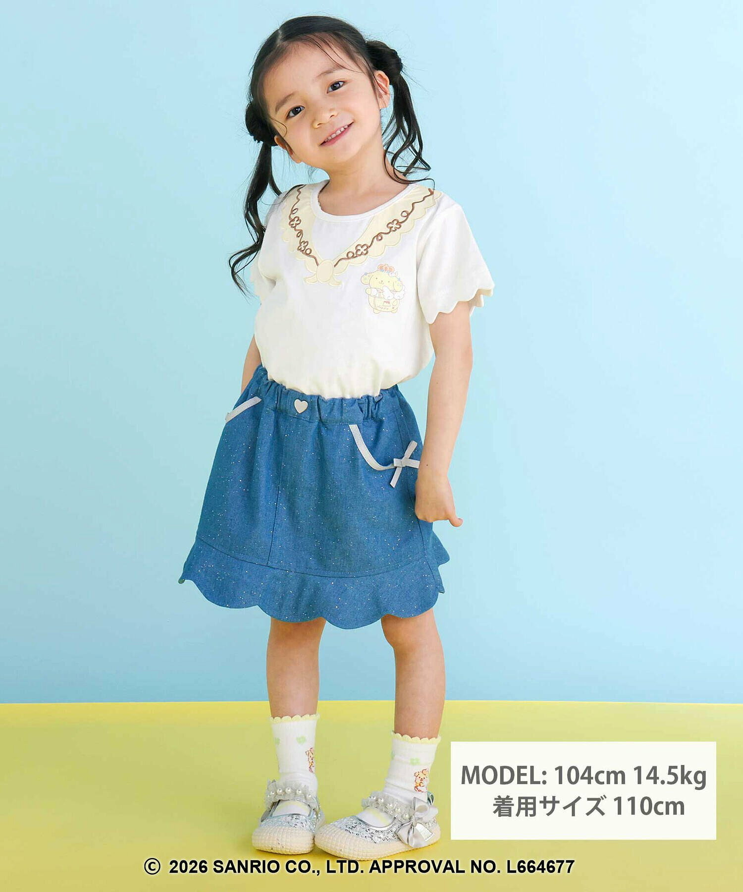 🇯🇵預訂 日本直送🇯🇵Slap Slip x Sanrio系列兩色人物印花立體耳朵刺繡水手領扇形袖上衣